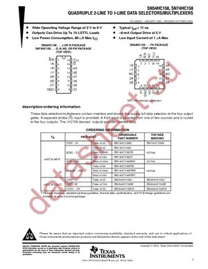 SN74HC158DR datasheet  